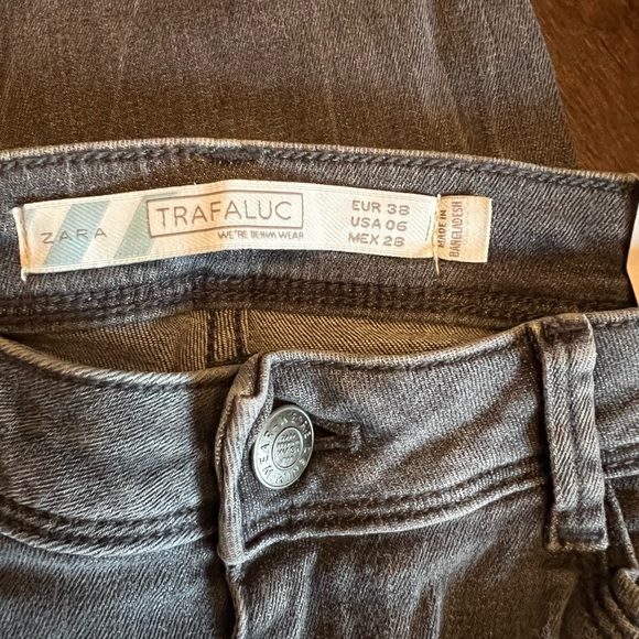 Zara TRF Mid Rise Jeggings jeans NWT - Size 6 - Washed grey - Picture 4 of 6